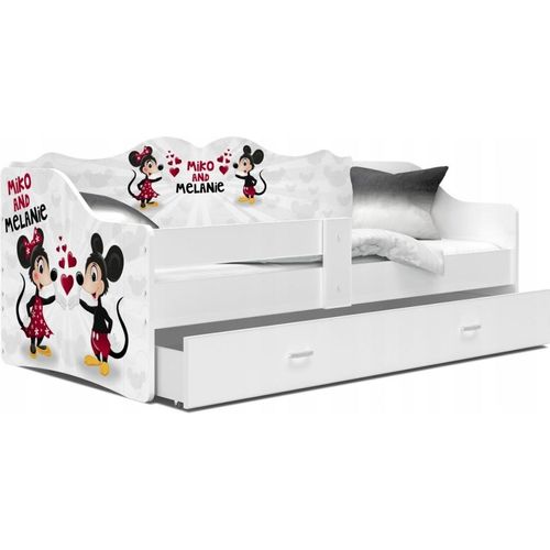 Kinderbett mit Matratze und Schublade NELI Jugendbett spielbett 180x80 stickern nr.3