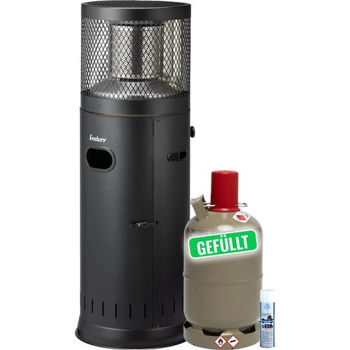 Enders Terassenstrahler Polo Black 2.0 inkl. 5 kg Propangasflasche gefüllt