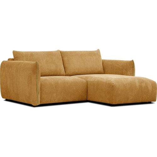 3-Sitzer Ecksofa Tauer in Stoff orange
