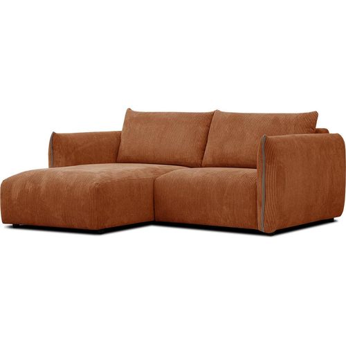 3-Sitzer Ecksofa Tauer in Stoff dunkelorange