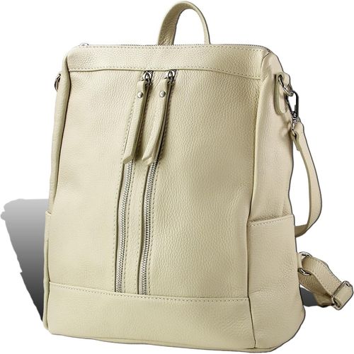 Cityrucksack beige Toscanto Rucksack Leder D2ORT100RI