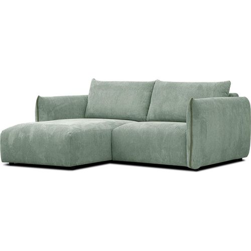 3-Sitzer Ecksofa Tauer in Stoff salbei-grün
