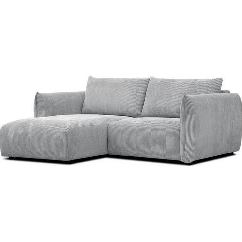 3-Sitzer Ecksofa Tauer in Stoff hellgrau
