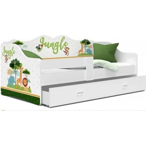 Kinderbett mit Matratze und Schublade NELI Jugendbett spielbett 160x80 stickern nr.5
