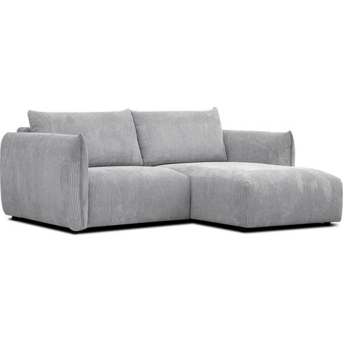 3-Sitzer Ecksofa Tauer in Stoff hellgrau
