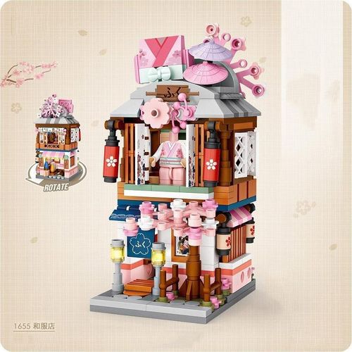 1655 Bekleidungsgeschäft Modell Kinder Baustein DIY Spielzeug Geschenk