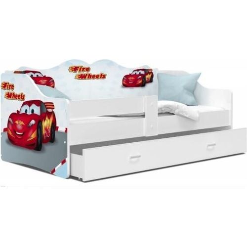 Kinderbett mit Matratze und Schublade NELI Jugendbett spielbett 180x80 stickern nr.4