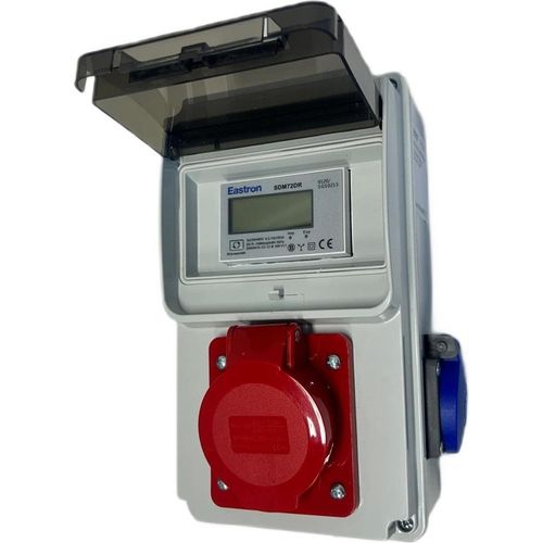 16A MID geeicht - Mobiler Digital Stromzähler Zwischenstecker Box 400V / 16A CEE-Stecker Und Kupplung 1x230V