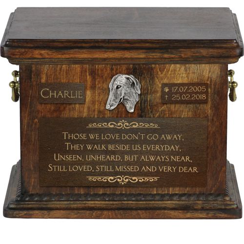 Azawakh II Personalisierte Hundeurne mit Gravur, Erinnerungsbox für Hundeknochen von der Marke Art-Dog