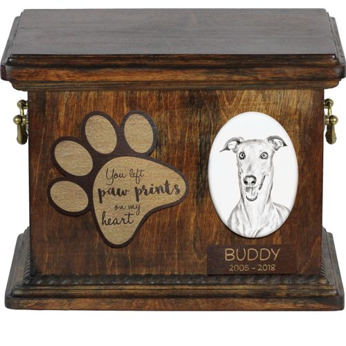 Italienisches Windspiel, Italian Greyhound - Hund Ascheurne, personalisierte Ascheurne mit Foto, Hund Ascheurne von der Marke Art-Dog