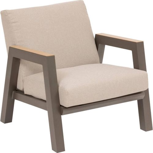 Gartensessel AXIOME Praline - Epoxidbeschichtetes Aluminium - Texalin - Polyester - Hespéride