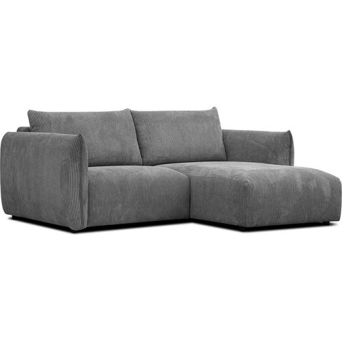 3-Sitzer Ecksofa Tauer in Stoff dunkelgrau