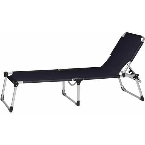 Gartenliege ></noscript>Alu-XXL< in silber, Aluminium - 209x86x69cm (BxHxT)