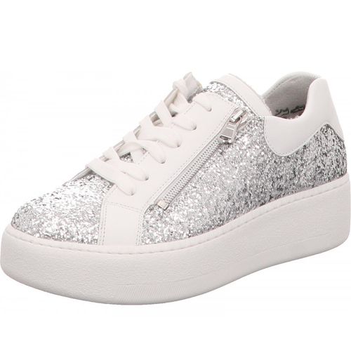 Waldläufer Damen Sneaker Nicky silber weiß Glitzer 6,5