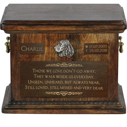 Welsh Springer Spaniel Personalisierte Hundeurne mit Gravur, Erinnerungsbox für Hundeknochen von der Marke Art-Dog