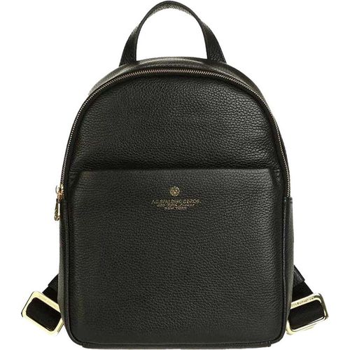 Rucksack A.G.Spalding&Bros. Uni Schwarz Leder