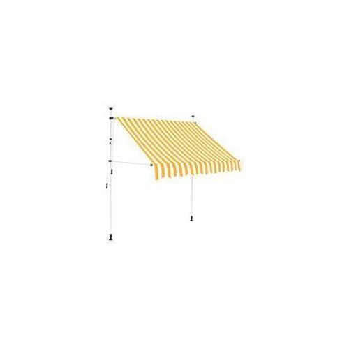 Orange/Weiß Einziehbare Markise Handbetrieben 300 cm Gestreift