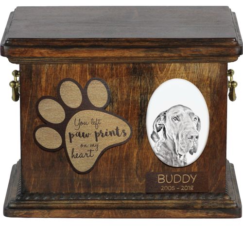Deutsche Dogge, Ulmer Dogge, Große Dogge - Hund Ascheurne, personalisierte Ascheurne mit Foto, Hund Ascheurne von der Marke Art-Dog