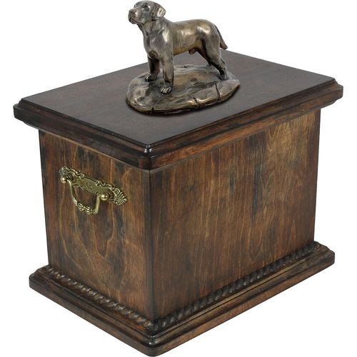 Labrador Retriever eine Urne für die Asche des Hundes, eine Urne mit einer Statue, eine elegante Urne im klassischen Stil der Marke Art-Dog