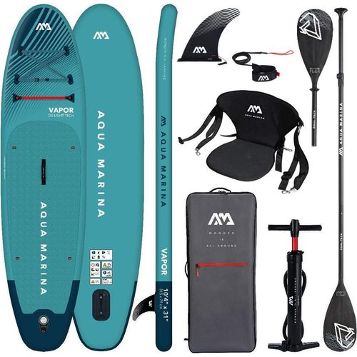 AQUA MARINA VAPOR 10.4 SUP Board Set aufblasbar Stand Up Paddle Kajakpaddel Sitz