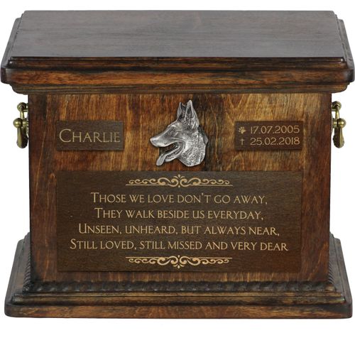 Azawakh I Personalisierte Hundeurne mit Gravur, Erinnerungsbox für Hundeknochen von der Marke Art-Dog