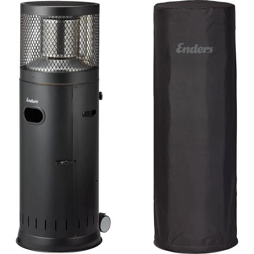 Enders Terrassenstrahler | Heizstrahler Polo 2.0 Black Edition inkl. Abdeckhaube
