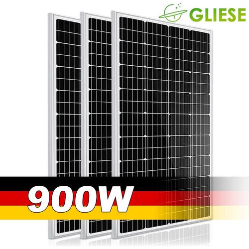 Solarpanel 900W 18V Monokristallines Solarmodul für 18V Batterien Photovoltaik Solarpanel 18v ideal für Wohnmobil Balkonanlage Gartenhäuse Boot