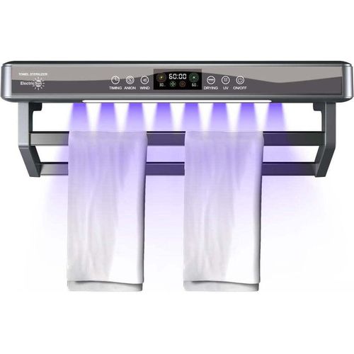 Handtuchtrockner mit UV-Sterilisator, Bad oder Küche, Wandmontiert, 60cm, 450W, ElectricSun PREMIUM Grau