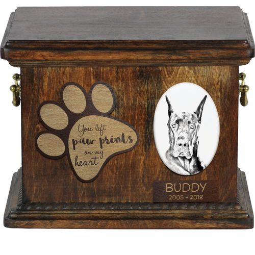 Deutsche Dogge, Ulmer Dogge, Große Dogge I - Hund Ascheurne, personalisierte Ascheurne mit Foto, Hund Ascheurne von der Marke Art-Dog