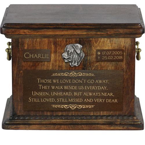 Tosa Inu, Tosa-Hund Personalisierte Hundeurne mit Gravur, Erinnerungsbox für Hundeknochen von der Marke Art-Dog