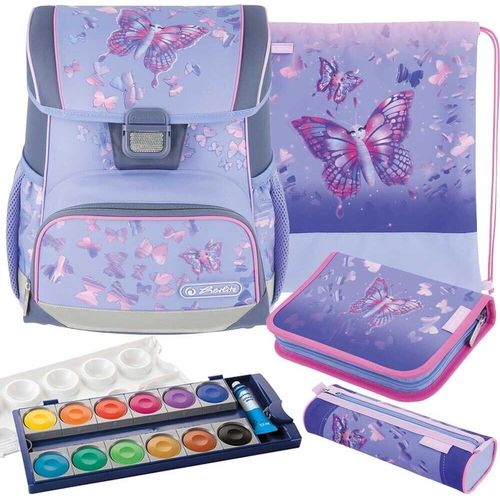 Herlitz Schulranzen Set Loop Plus Butterfly Paradise 5-teilig