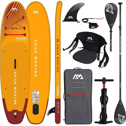 AQUA MARINA FUSION iSUP Board Set aufblasbar Stand Up Paddle Kajakpaddel Sitz