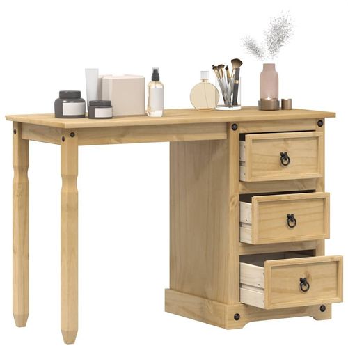 vidaXL Schminktisch 110x47x75 cm Massivholz Kiefer