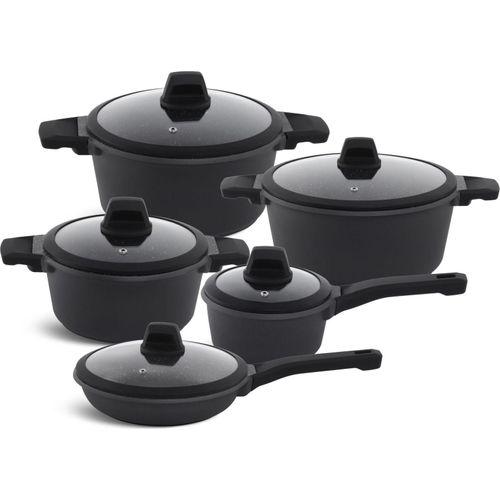 Edenberg 10-teiliges Topfset mit Bratpfanne, Glasdeckel, Beschichtete Töpfe und Pfannen, Induktionstopfset | Induktionstopfset, Induktionskochgeschirr