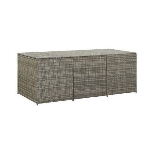 Grau Gartenbox Poly Rattan 180x90x70 cm