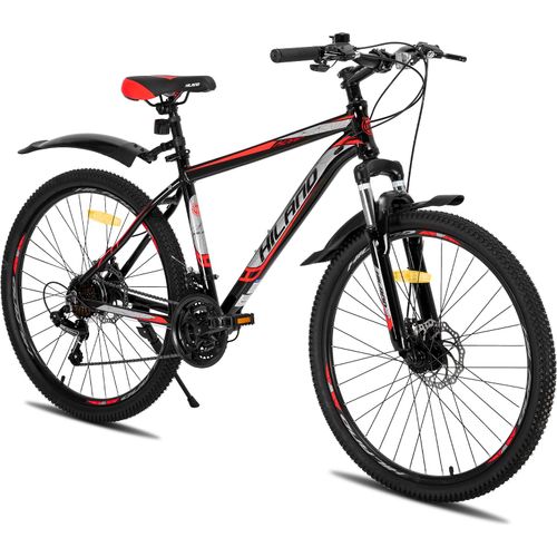Hiland Mountainbike MTB 27,5 Zoll mit Aluminiumrahmen Scheibenbremse Speichenräder Jugendliche Herr Damen Fahrradrad, Studenten-Pendlerfahrrad