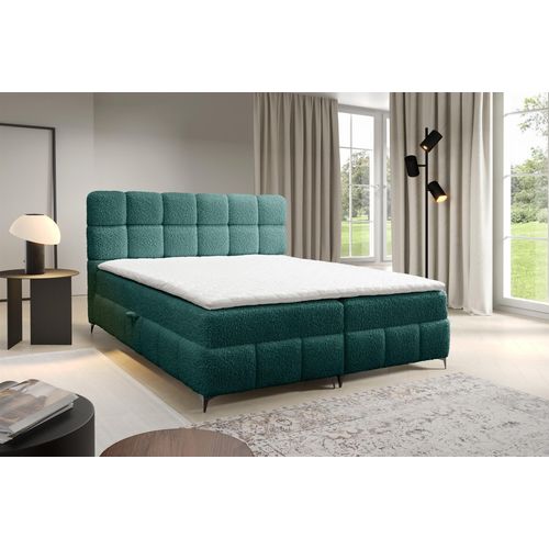 Boxspringbett Bett Schlafzimmerbett SOPHIE 180x200cm Stoff Rolf Türkis
