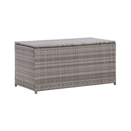 Grau Gartenbox Poly Rattan 100x50x50 cm