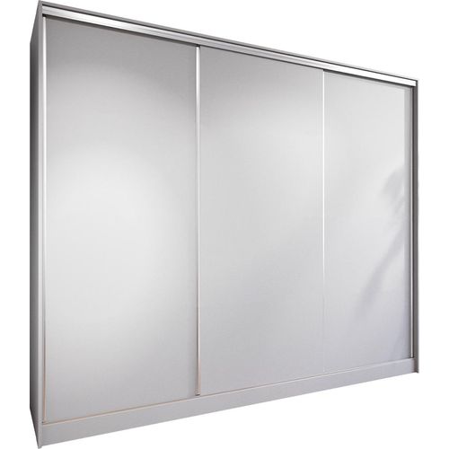 Schiebetürenschrank mit Schubladen Kleiderschrank Schwebetürenschrank BRITTA D 250 grau