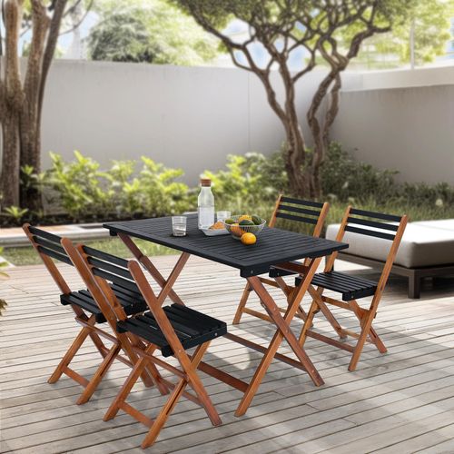 Gartenmöbelset ‘Altamura’ 5-tlg. Set aus einem Tisch und 4 Stühlen Akazienholz -
