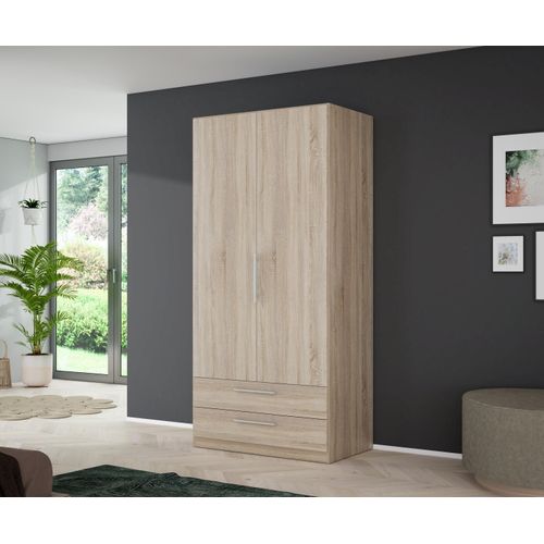 Kleiderschrank >Cadixo< in Sonoma Eiche - 100,9x212,9x58,9cm (BxHxT)
