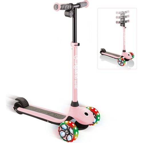 GLOBBER ONE K E-MOTION 4 PLUS pastellrosa, mit Leuchtrollen