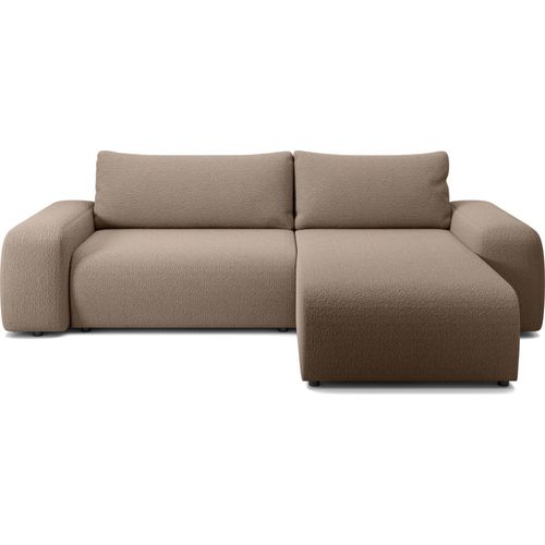 FEDVE Ecksofa Eckcouch mit Schlaffunktion Bornim Universal Bettkästen Couch Sofagarnitur Brown (Anthologie 04)