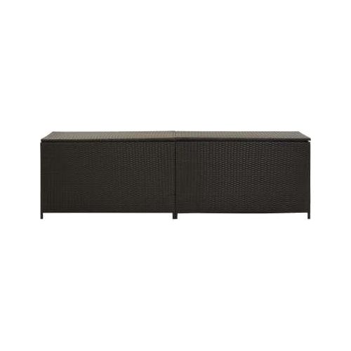 Braun Gartenbox Poly Rattan 200x50x60 cm