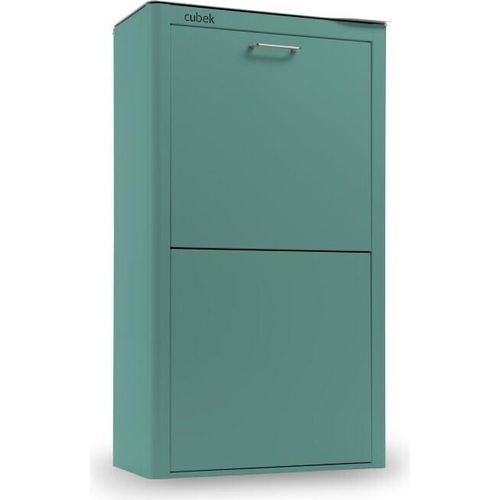 CUBEK - Mülleimer / Abfalleimer Mülltrennsystem 80L - 4x20L. Aus Metall