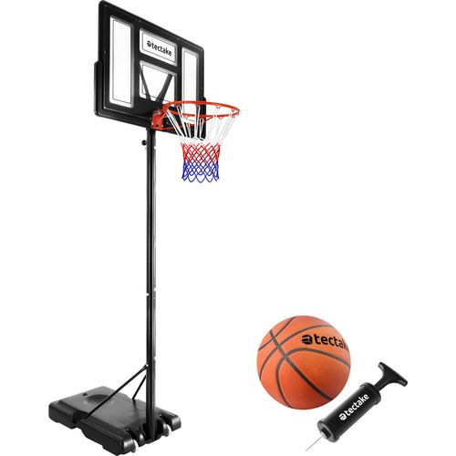 Basketballkorb Dirk, Korbhöhe 230 - 305 cm, mit Ball & Pumpe - schwarz