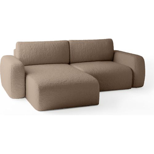 MEBLITO Ecksofa Big Sofa Sassari mini Universell Eckcouch mit Schlaffunktion Couch Sofagarnitur Brown (Anthology 04)