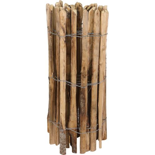 Staketenzaun Kastanie 5m Gartenzaun 7-9 cm 120cm Höhe Teichumrandung Holzzaun Staketen