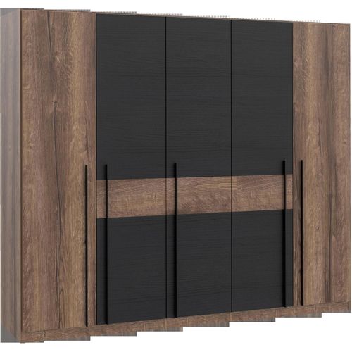 Kleiderschrank ></noscript>Bellevue< in Schwarzeich / Schlammeiche Nachbildung - 260,8x220x62,3cm B/H/T