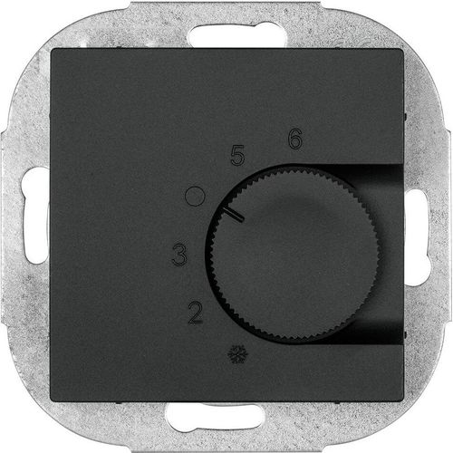 Kombi-Raumthermostat, Öffner, 10A(4A), +5° bis +30°, KLEIN K55® BBblack®, schwarz matt